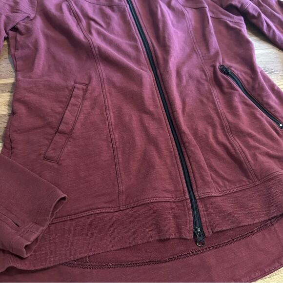 CABI Women's Burgundy Training Jacket, French Knit, Burgundy, Full Zip, Small - Picture 5 of 16